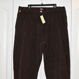 Woman Within Brown Corduroy Pants Size 22WP NWT